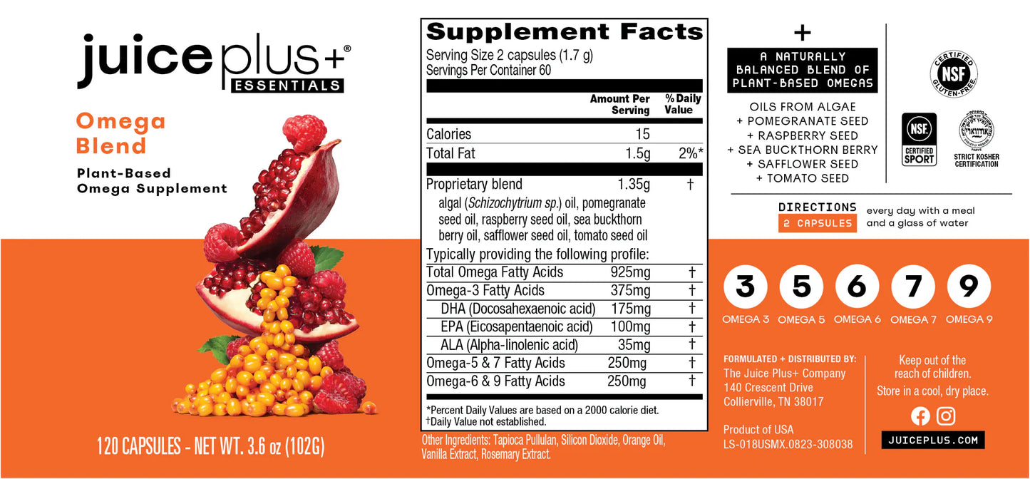 Juice Plus Endorsed by Happi Tummi - Omega Blend for Energy