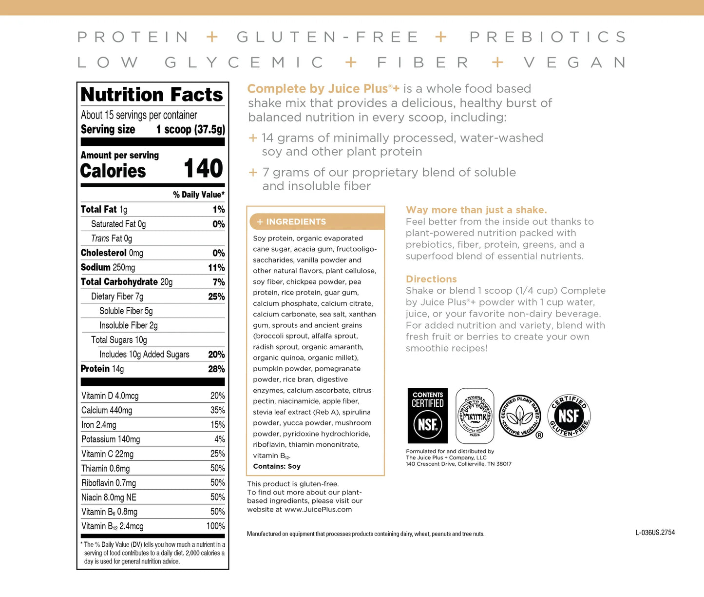 Juice Plus Endorsed by Happi Tummi - Vanilla - Chocolate Shakes