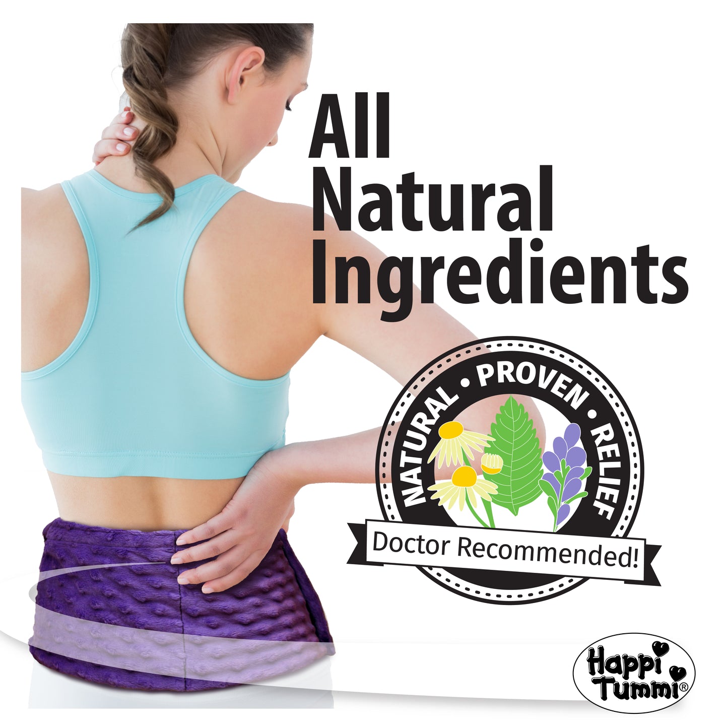 Adult Colic Relief Waistband & All-Natural Herbal Pouch
