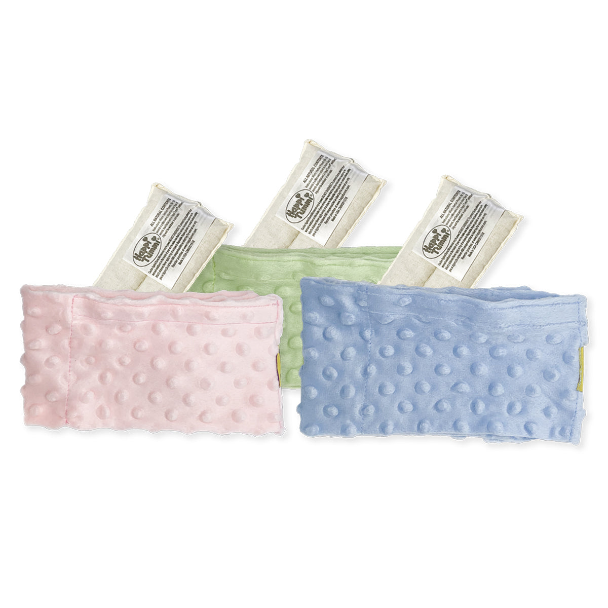6 Pack Baby Waistbands & Herbal Pouches Assorted Colors USA Made product