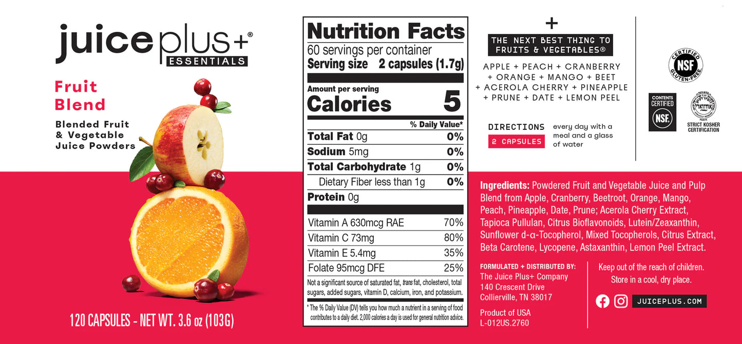 Juice Plus Endorsed Happi Tummi - Fruits and Vegetables For Your Healthy Self