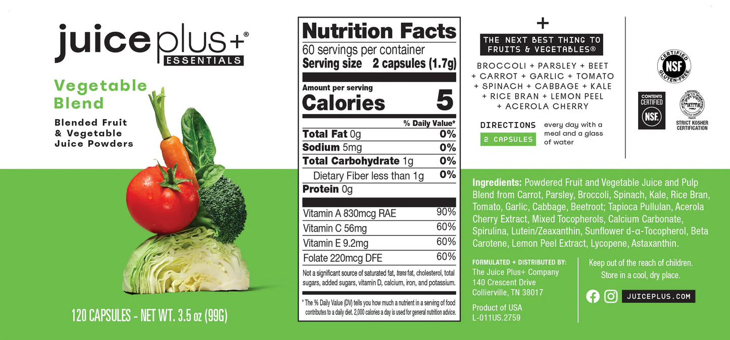 Juice Plus Endorsed Happi Tummi - Fruits and Vegetables For Your Healthy Self