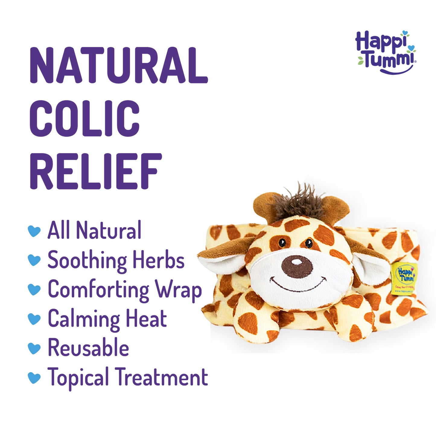 Happi Tummi Giraffe Waistband and Herbal Pouch Calms A Crying Baby Instantly