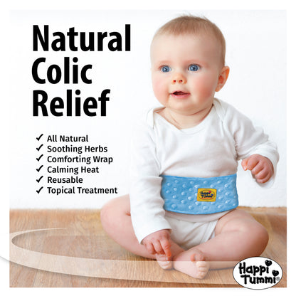 Happi Tummi Blue Plush Waistband and Herbal Pouch Calms A Crying Baby Instantly